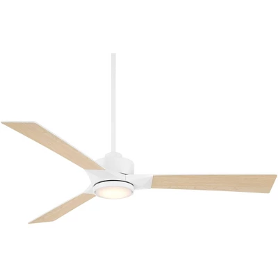 56" Casa Vieja Kali Matte White LED Damp Ceiling Fan With Remote - Image 7