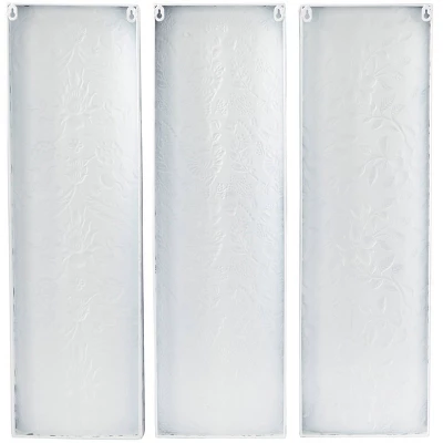 Set Of 3 Metal Floral Wall Decors With Embossed Details White - The Novogratz - Image 4