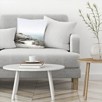 Seaside With Rocks By Tanya Shumkina Throw Pillow - Americanflat - Image 2