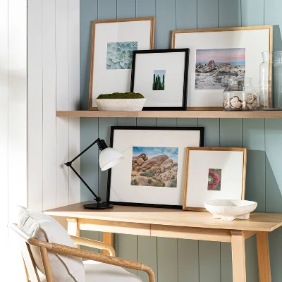 19.24" X 25.24" Matted To 8" X 10" Gallery Frame Natural Wood - Threshold™ Designed With Studio McGee