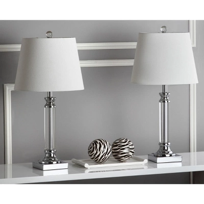 Zara Crystal Table Lamp (Set Of 2) - 24 Inch Height - LIT4098 - Crystal - Safavieh - Image 2