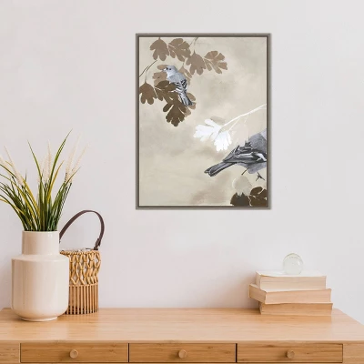 18" X 24" Bird 3 By Design Fabrikken Framed Canvas Wall Art - Amanti Art - Image 3