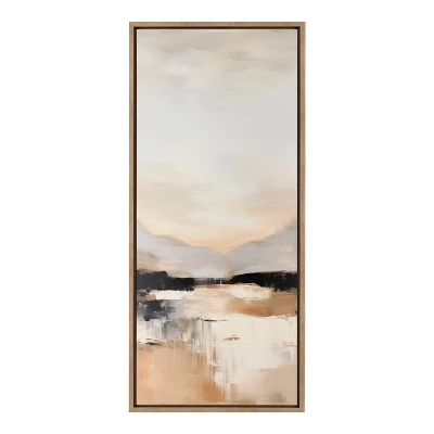 Kate & Laurel All Things Decor 18"x40" Sylvie Peaceful Landscape III Framed Canvas By Amy Lighthall Gold