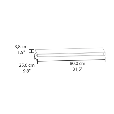 FONTOI 2PCS Wide Storage Shelf Wall Mounted, Floating Shelf For Living Room Bathroom, Wall Decor, Gray, 31.5"*1.5"*9.8" - Image 2