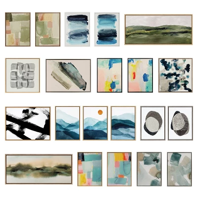 Kate & Laurel All Things Decor 18"x40" Sylvie Peaceful Landscape III Framed Canvas By Amy Lighthall Gold - Image 3