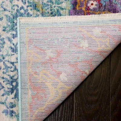 3'x10' Runner Purple/Turquoise Medallion Loomed - Safavieh - Image 3