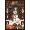 Christmas Area Rug Snowman Design Carpet For Indoor Home Decor Washable Non Slip Throw Carpet