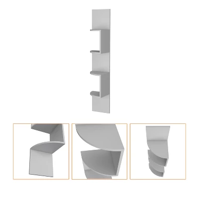 Rosebud Corner Floating Shelf: Modern Full-Wall 4-Shelf Unit - Image 3