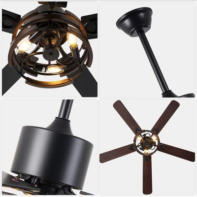 Bella Depot 52" Indutial Large Ceiling Fan With Light And Remote 6-speed For Dining Room - Image 13