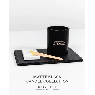 Benevolence LA Premium All Natural Soy Candles In Matte Black Glass Jar - Image 2