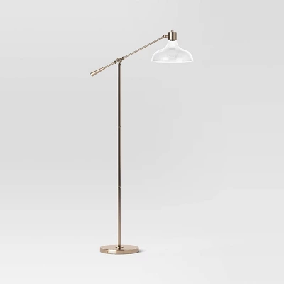 Crosby Bell Floor Lamp Brass With Glass Shade - Threshold™ - Image 5