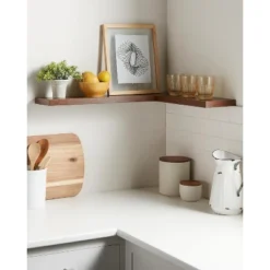 Attop Floating Shelves, 22.5" Rustic Wood Wall Mounted Shelves For Bathroom, Bedroom, Living Room&Kitchen