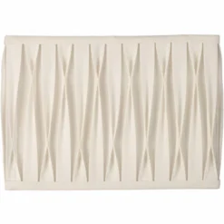 Springcrest White Pinched Pleat Medium Rectangle Lamp Shade 14" Wide X 7" Deep X 10" High (Spider) Replacement With Harp And Finial