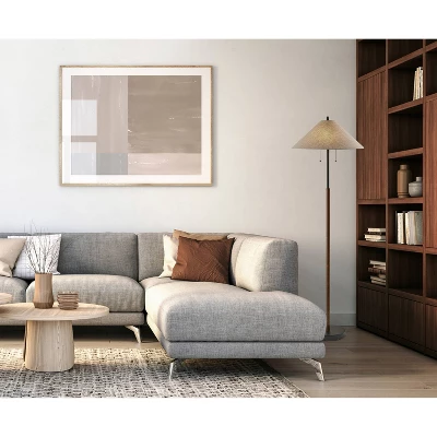 Palmer Walnut Floor Lamp Black - Adesso