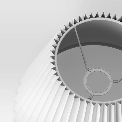 Small Pleated Lamp Shade White - Threshold™: Empire Shape, Cotton/Nylon, 7" H - Image 3