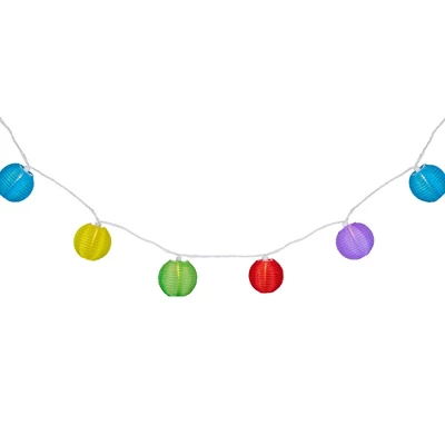 Northlight Round Lantern Indoor Outdoor Patio String Light Set - 7.25' White Wire - 10ct - Image 4