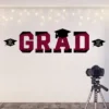 Big Dot Of Happiness Maroon Graduation Party Decor - Vinyl Wall Decals - Grad