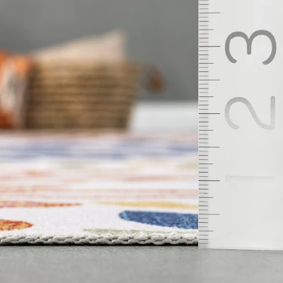 NuLOOM McEwen Bohemian Floral Machine Washable Area Rug - Image 2