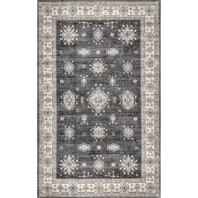 NuLOOM Mollie Machine Washable Traditional Border Area Rug - Image 7