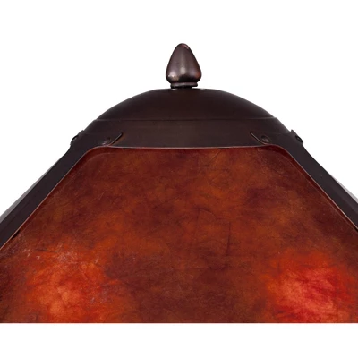 Regency Hill Capistrano Rustic Mission Floor Lamp Standing 57 1/2" Tall Bronze Metal Natural Mica Cone Shade For Living Room Bedroom Office House Home - Image 2