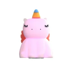 Gems Squishy Unicorn Pat Pat Lamp: Silicone Kids Night Light, Touch Activated