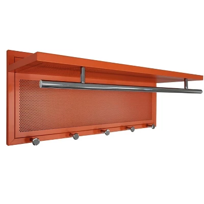 Esyspot Metal Powder Coating Hook Wall Mounted With Shelf In Orange - Image 4