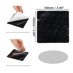 Unique Bargains Carpet Anti-Slip Stickers Non Slip Rug Pads Black 4 Pcs