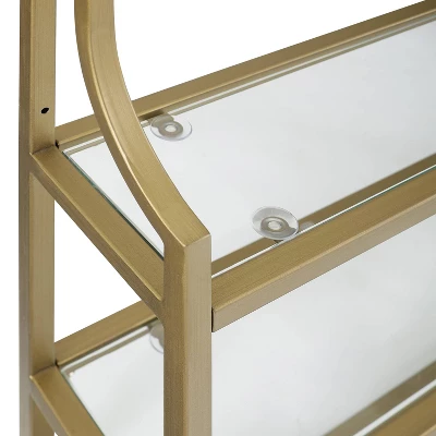 Aimee Wall Shelf Gold - Crosley - Image 4