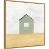 22" X 22" Rural Barn Simplicity II By Courtney Prahl Framed Canvas Wall Art Light Brown - Amanti Art