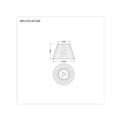 Small Pleated Lamp Shade White - Threshold™: Empire Shape, Cotton/Nylon, 7" H - Image 5