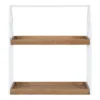 Kate And Laurel Castille Rectangle Wood Accent Shelf, 20x7x22, White And Rustic Brown