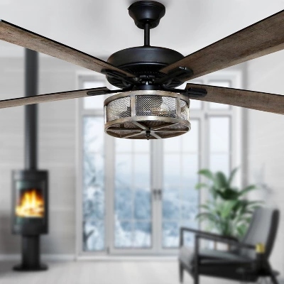 52" Oil Rubbed Bronze Wi-Fi Smart Lighted Ceiling Fan - River Of Goods: Remote & Reversible Blades - Image 2
