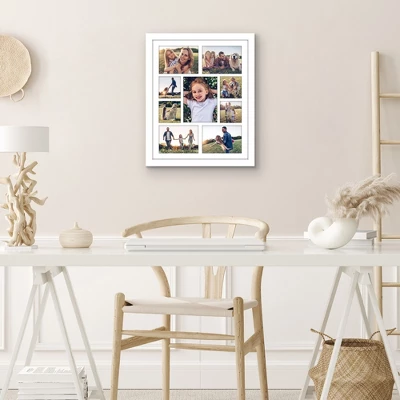 Americanflat 16x20 Collage Picture Frame - Multi Picture Frames Fit One 6x8, Four 5x7 And Four 4x4 Photos Or Use As One 16x20 Frame -- White - Image 4