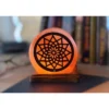 Q&A Himalayan Salt Mandala USB Novelty Table Lamp: Modern Decor, No Assembly, LED Light