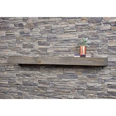 Mantels Direct Vail Farmhouse Wood Fireplace Mantel Wall Shelf - 6" Height - Image 2