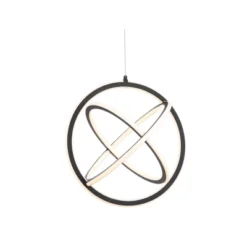 16.5" Adjustable Orbit Pendant (Includes Energy Efficient Light Bulb) Black - JONATHAN Y