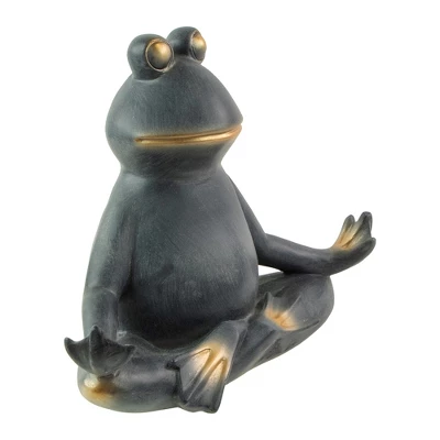 Northlight 12.25" Frog In Lotus Yoga Position Garden Statue - Image 2