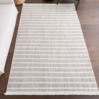 Nuloom Lucretia Striped Tassels Indoor Area Rug