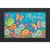Butterfly Garden Spring Doormat Welcome Indoor Outdoor 30" X 18" Briarwood Lane