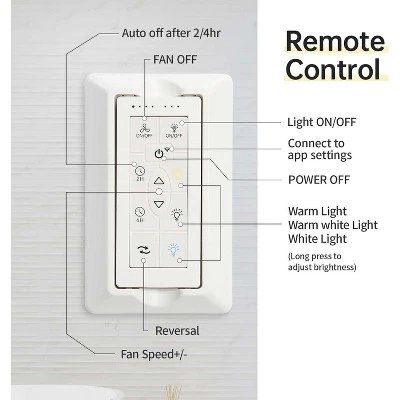 Smart Ceiling Fan With Lights And Remote APP Control Alexa Indoor Outdoor Low Profile Black Ceiling Fan With 3 Downrod For Living Room Farmhouse Patio - Image 6