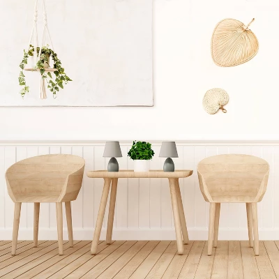 9.45" 2pk Petite Ceramic Oblong Bedside Table Desk Lamps With Matching Tapered Drum Shade Gray - Creekwood Home - Image 7