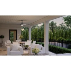 Urban Ambiance Luxury Urban Loft Ceiling Fan 16''H X 56''W, Aged Nickel Finish, Bunbury Collection, UHP9330