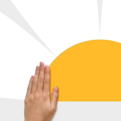 RoomMates XXL Daisy Headboard Giant Wall Decals Yellow/White - Image 2