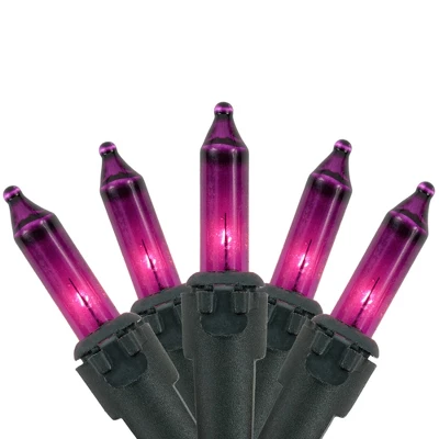Northlight Mini Incandescent Christmas Lights - Purple - 20.25' Black Wire - 100ct - Image 4