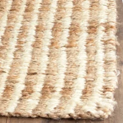 2'3"X4' Stripe Woven Accent Rug Natural/Ivory - Safavieh