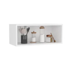 Wall Cabinet 12" H, 1 Spacious Shelf, White