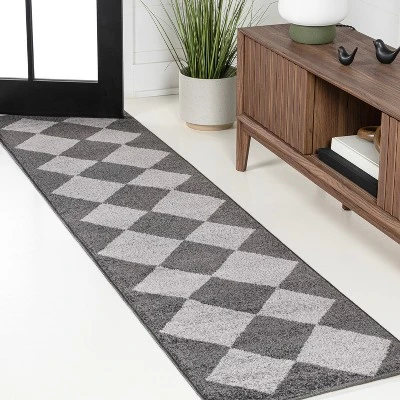JONATHAN Y Draper Classic Geometric Diamond Pattern Area Rug - Image 2
