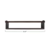 Storied Home Mango Wood Wall Shelf With Rod, Espresso Finish