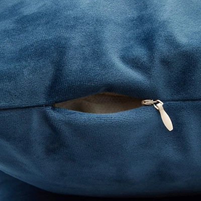Juvale Set Of 2 Velvet Decorative Throw Pillow Covers Cushion Case , Blue Home & Living Room Decor, 18 X 18 In - Image 3