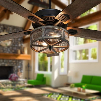 52" Oil Rubbed Bronze Wi-Fi Smart Lighted Ceiling Fan - River Of Goods: Remote & Reversible Blades - Image 5